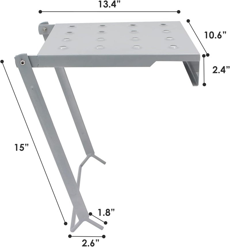 TooCust Platform Accessories for Painters, Anti-Slip Extension Ladder Work Platform System, Work Tray for Tools, Heavy Duty Accessory for Most Ladders, 400 lbs Capacity (Silver) - Image 3